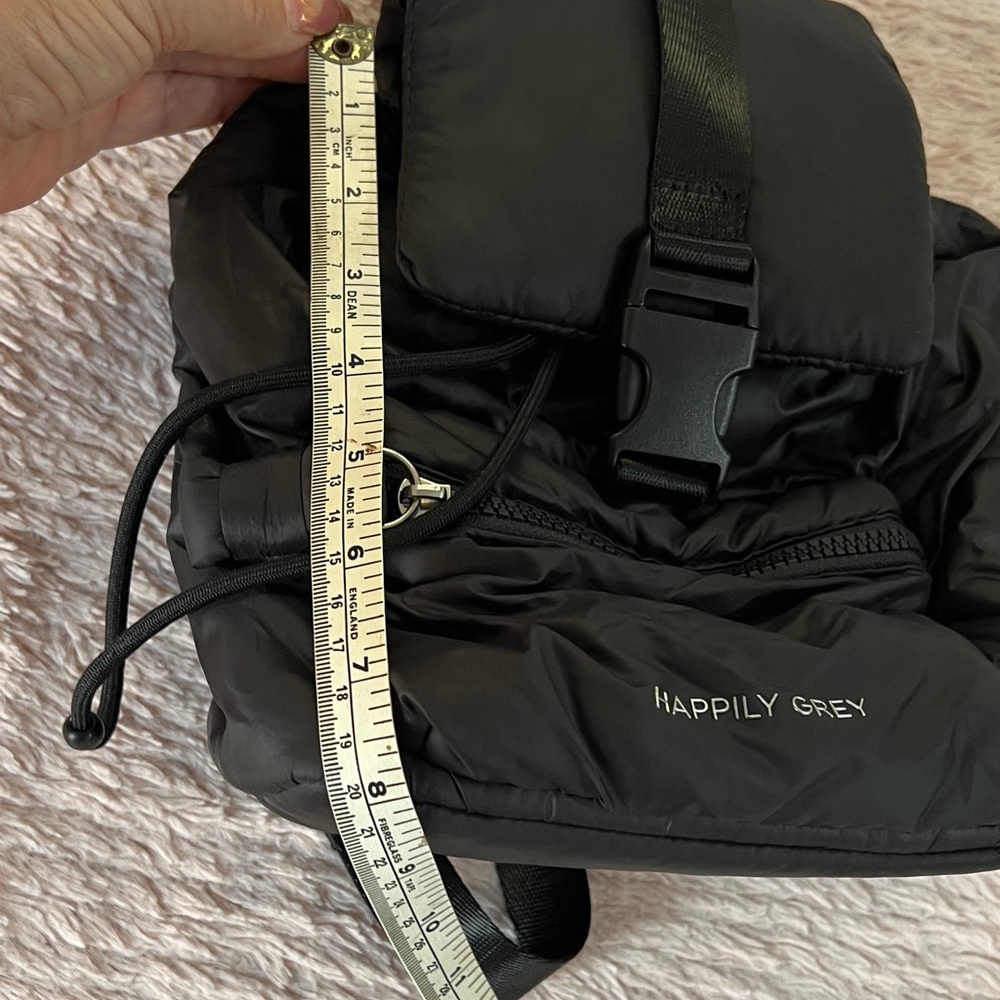 Black Quilted Mini Sling Backpack - image 4